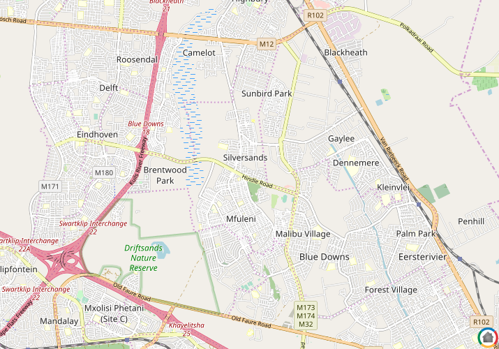 Map location of Hindle Park